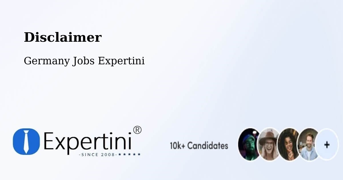 Disclaimer – Cuxhaven - Germany Jobs Expertini